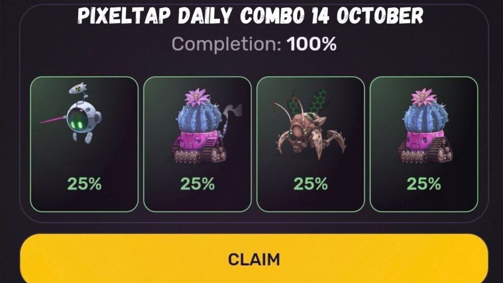 Pixeltap Daily Combo 14 October