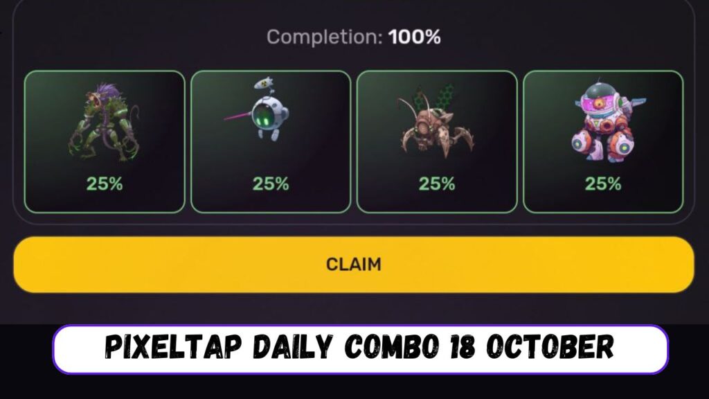 Pixeltap Daily Combo 18 October