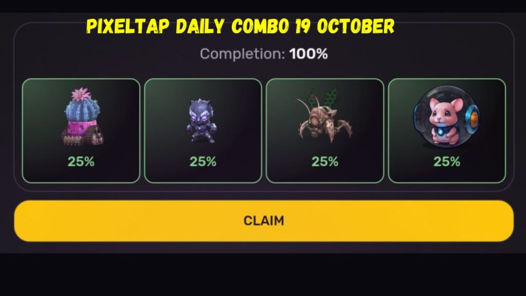 Pixeltap Daily Combo 19 October