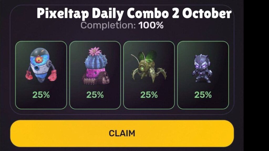 Pixeltap Daily Combo 2 October