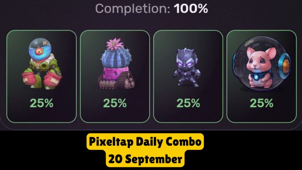 Pixeltap Daily Combo 20 September