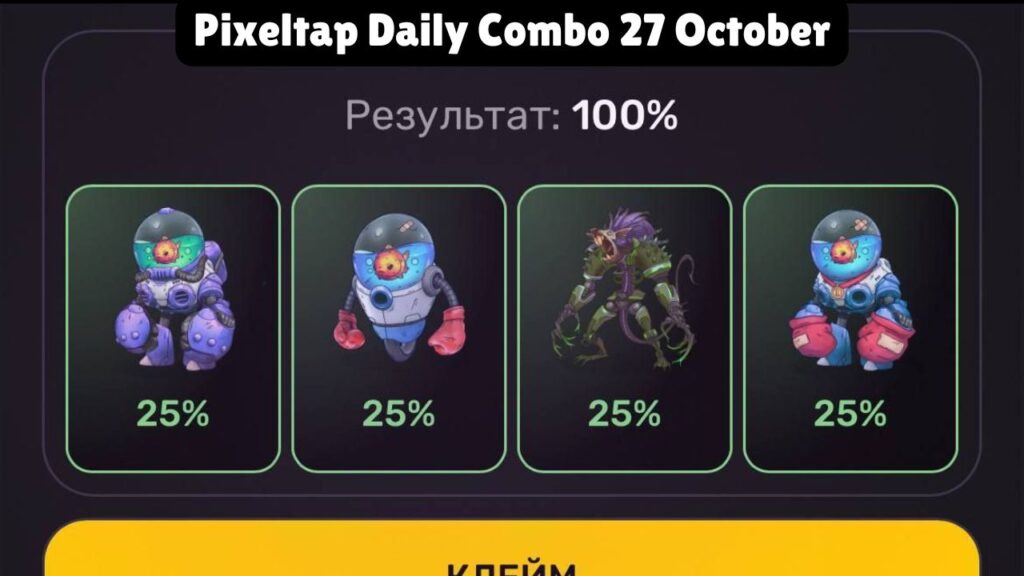 Pixeltap Daily Combo 27 October