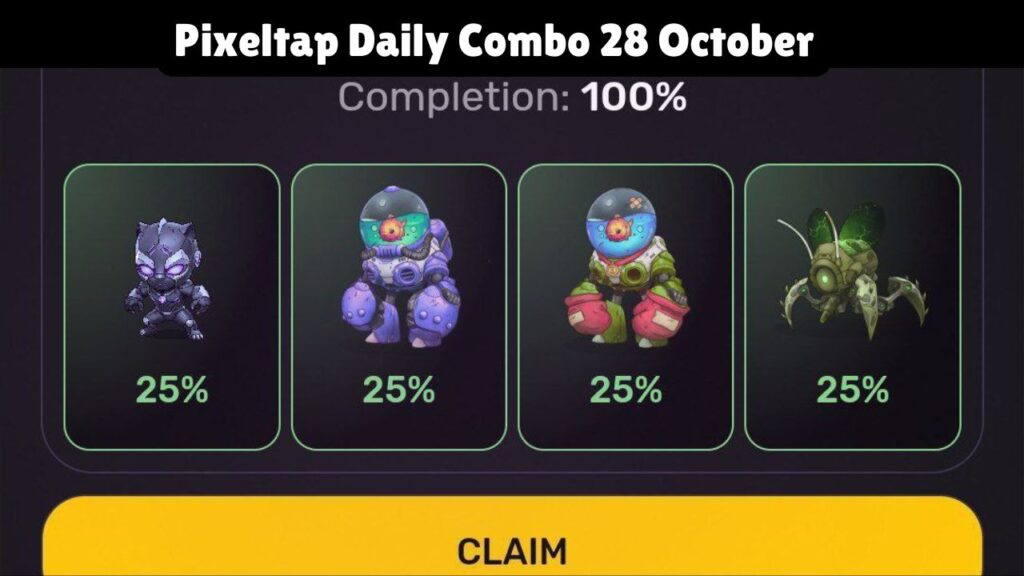 Pixeltap Daily Combo 28 October