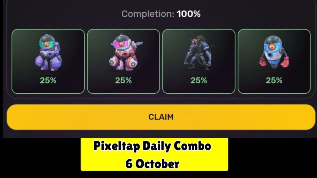 Pixeltap Daily Combo 6 October