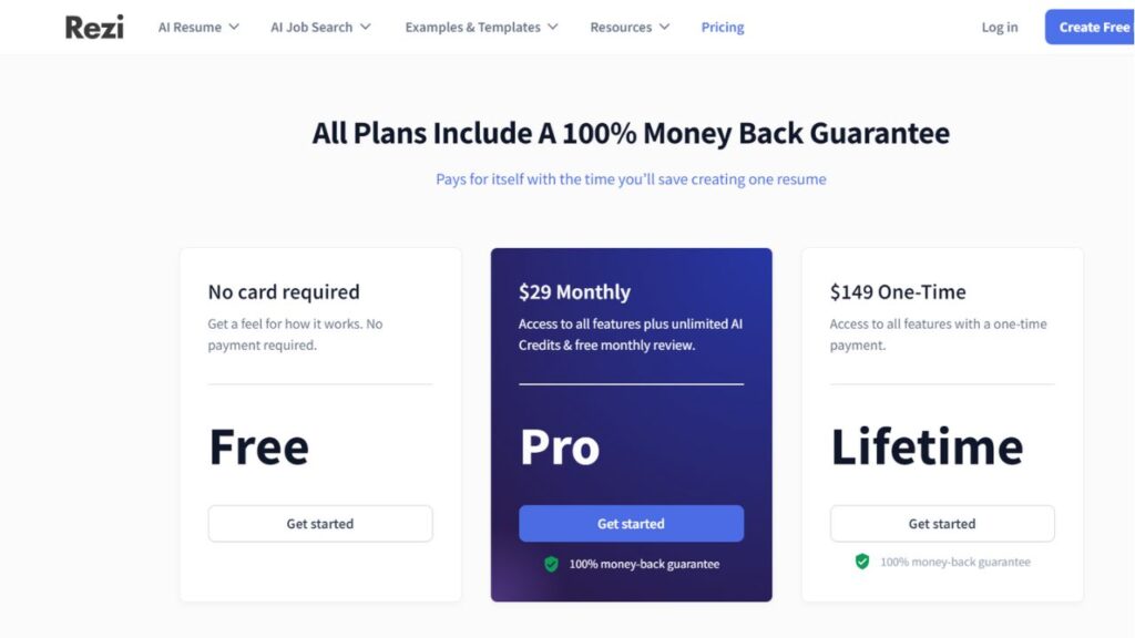 Rezi Ai Resume Builder free