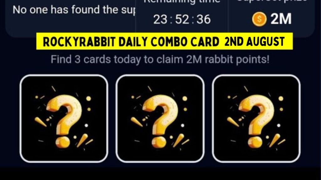 RockyRabbit Daily Combo Card 2 August