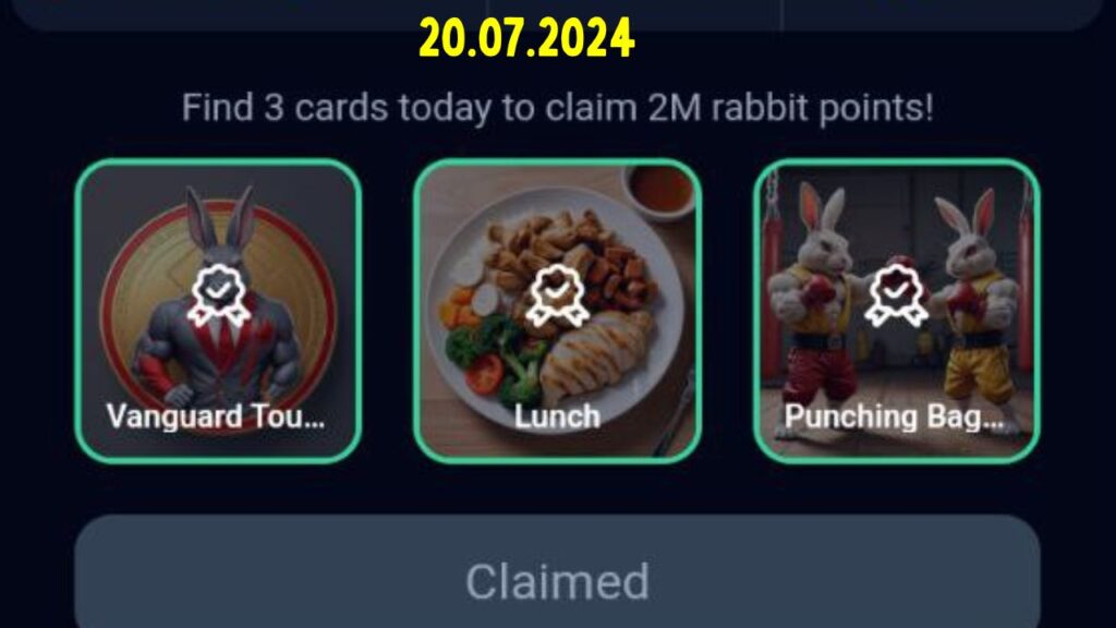 RockyRabbit Daily Combo Card 20 July