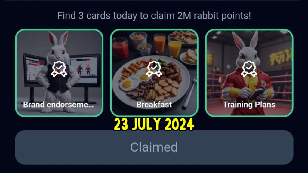 RockyRabbit Daily Combo Card 23 July