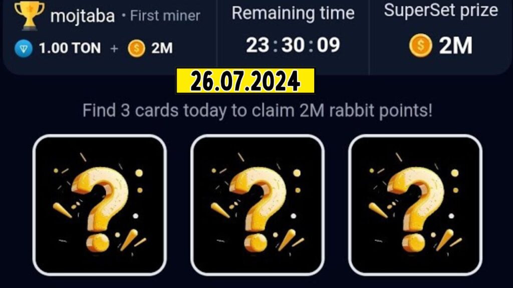 RockyRabbit Daily Combo Card 26 July