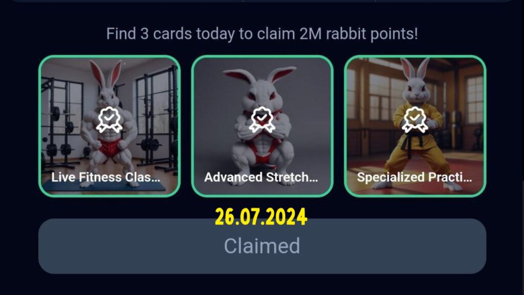 RockyRabbit Daily Combo Card 26 July