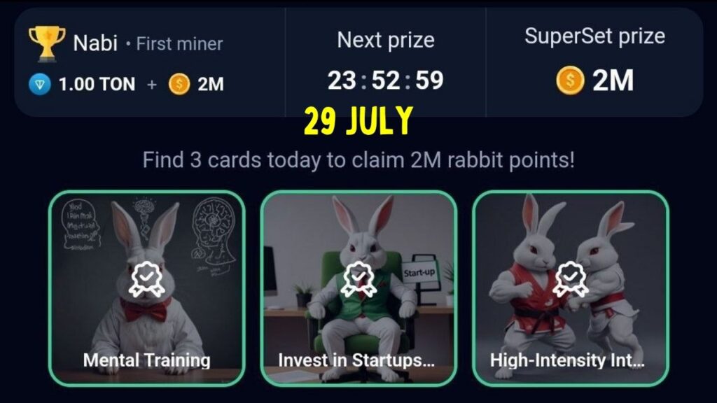 RockyRabbit Daily Combo Card 29 July