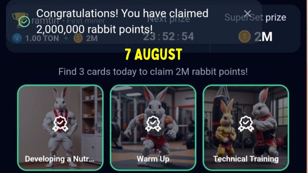 RockyRabbit Daily Combo Card 7 August 