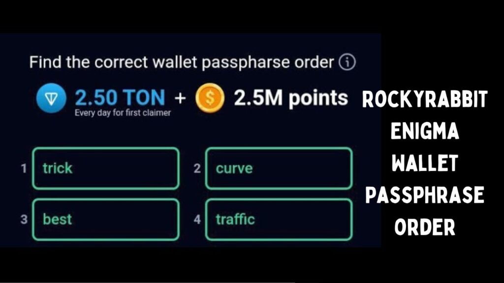 Rockyrabbit Wallet Passphrase order