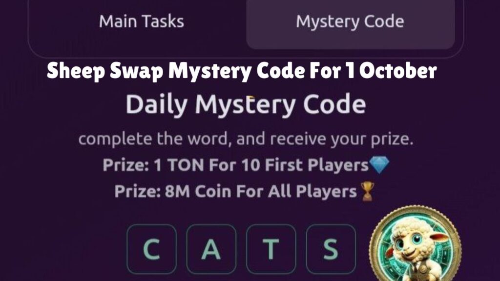 Sheep Swap Mystery Code For 1 October