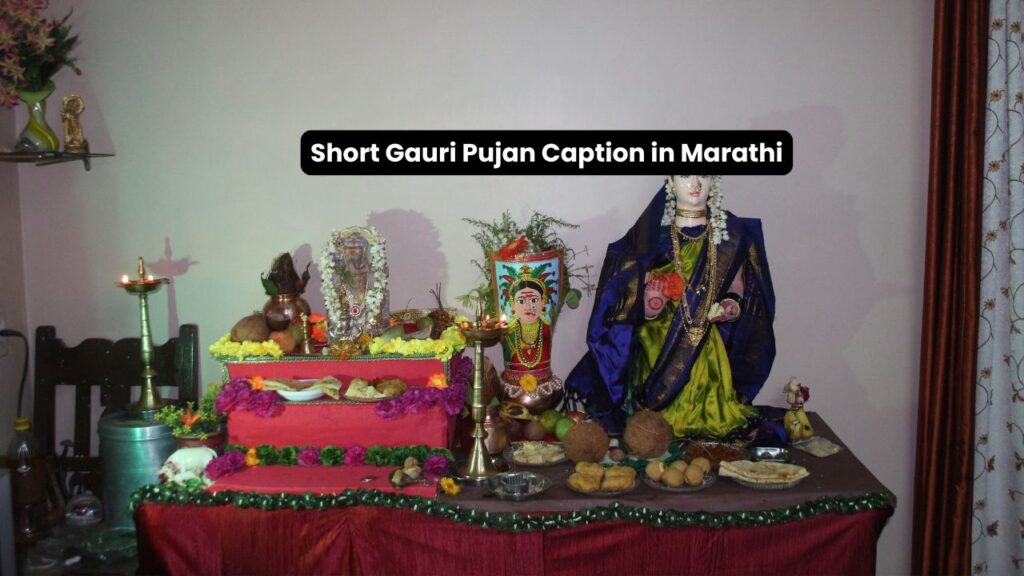 Short Gauri Pujan Caption in Marathi