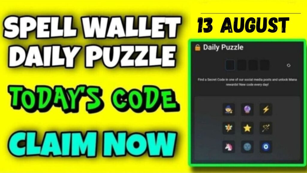 Spell wallet Daily Puzzle 13 August Answer