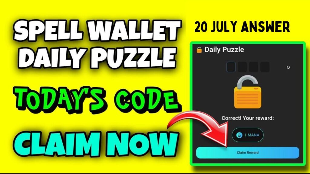 Spell wallet Daily Puzzle 20 July Answer