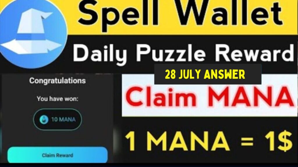 Spell wallet Daily Puzzle 28 July Answer