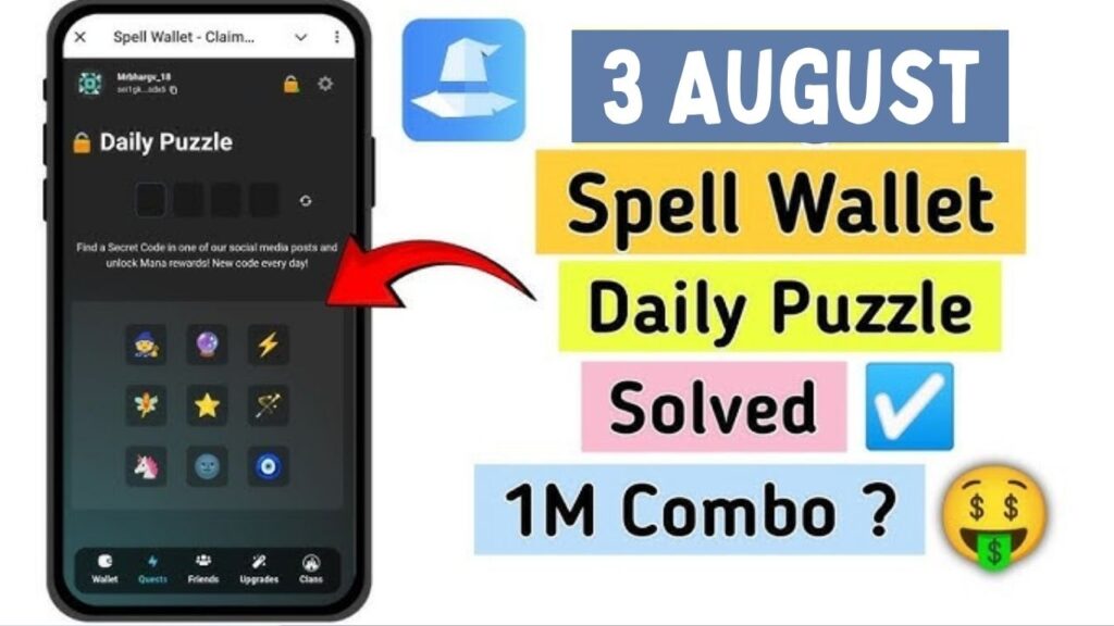 Spell wallet Daily Puzzle 3 August Answer