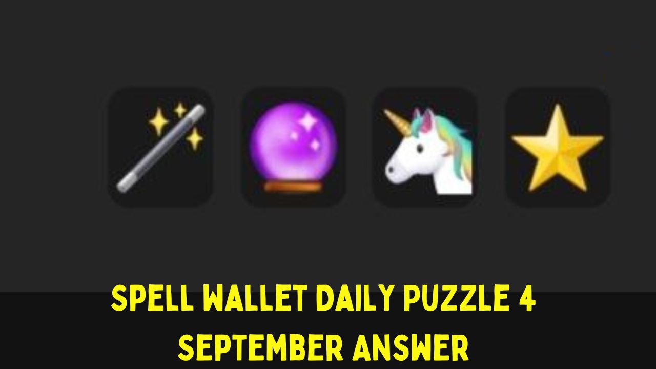 Spell wallet Daily Puzzle 4 September Answer