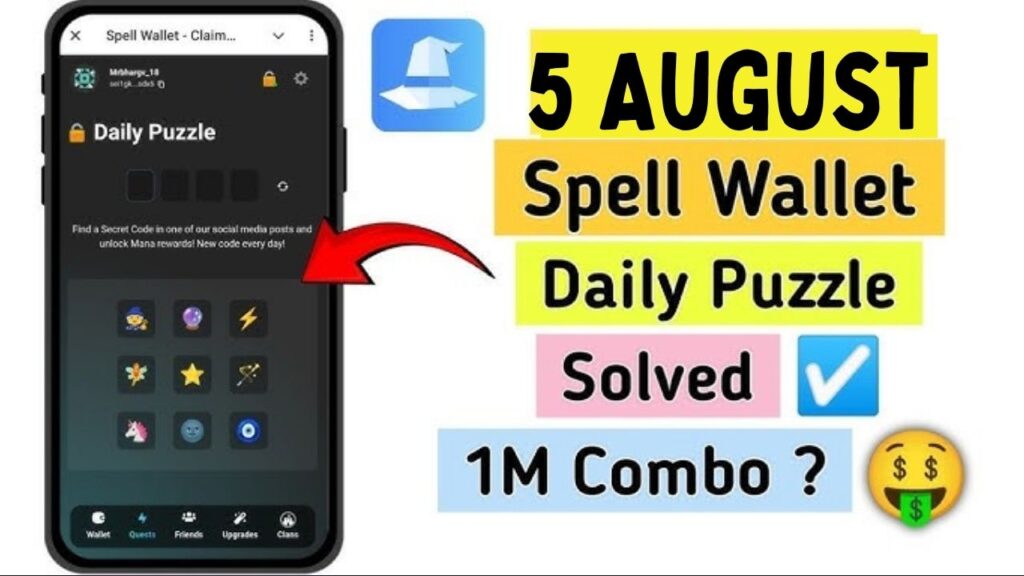 Spell wallet Daily Puzzle 5 August Answer