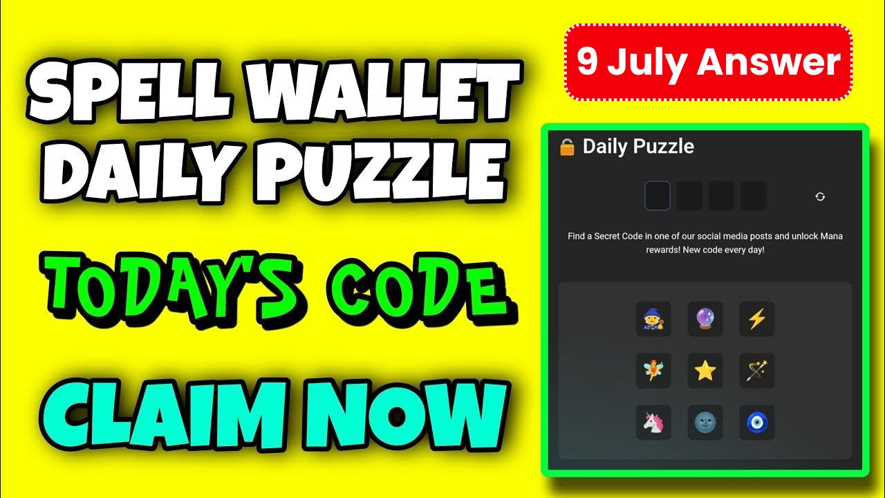 Spell wallet Daily Puzzle 9 July Answer