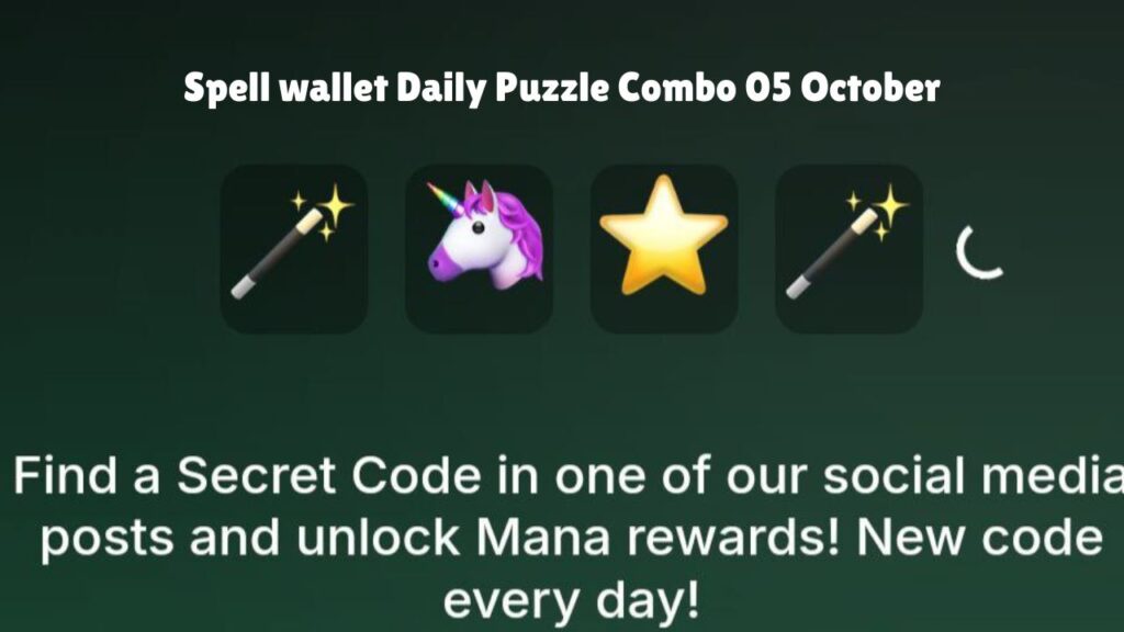 Spell wallet Daily Puzzle Combo 05 October