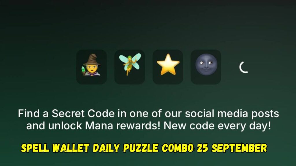 Spell wallet Daily Puzzle Combo 25 September