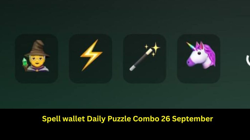 Spell wallet Daily Puzzle Combo 26 September