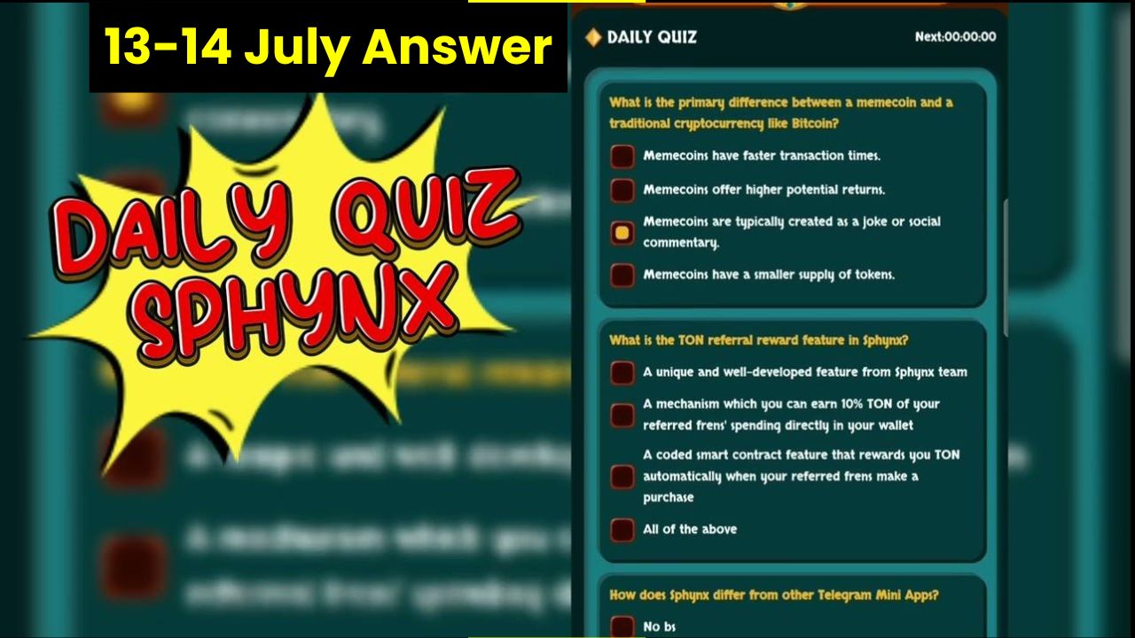 SphynX Daily Quiz 13-14 July