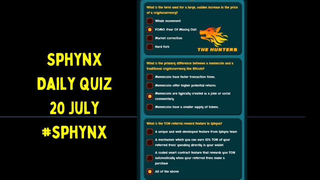 SphynX Daily Quiz 20 July #sphynx