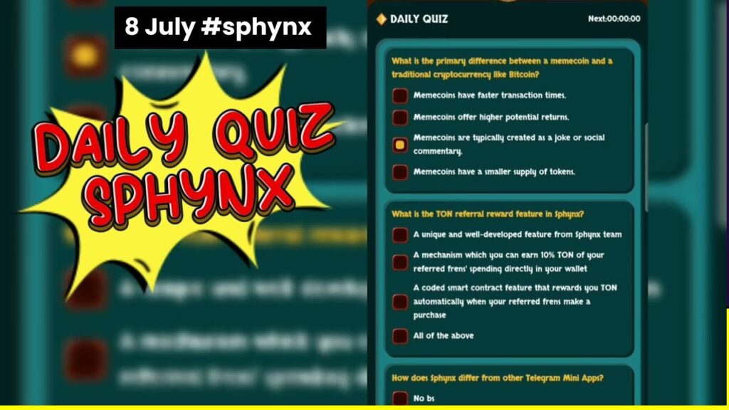 SphynX Daily Quiz 8 July  #sphynx