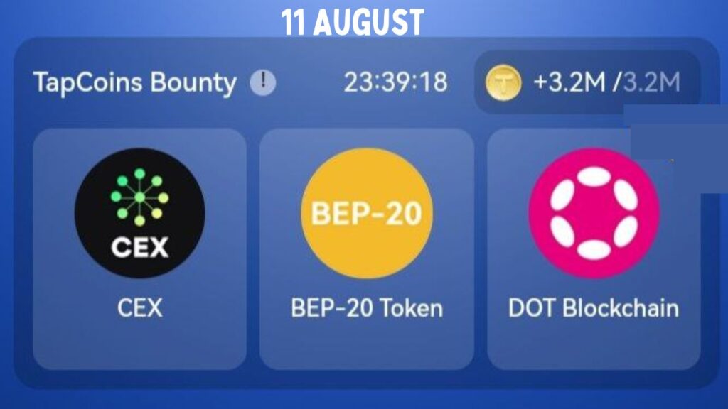 TapCoins 11 August Daily Combo