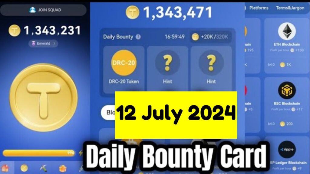 TapCoins 12 July Daily Combo 