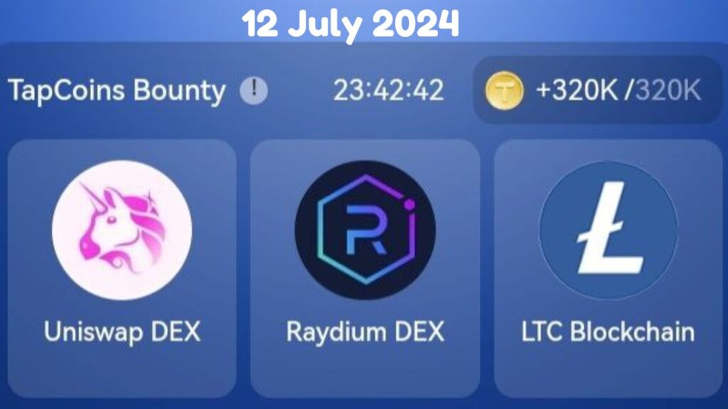 TapCoins 12 July Daily Combo 