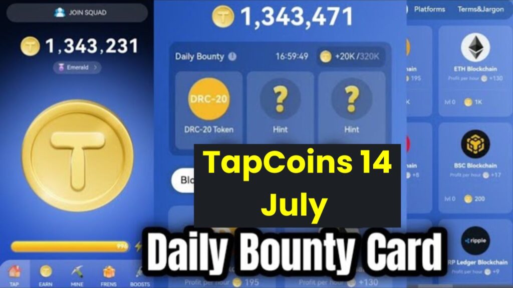 TapCoins 14 July Daily Combo 