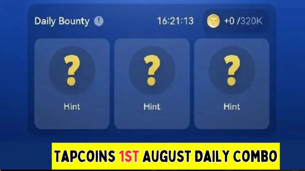 TapCoins 1st August Daily Combo