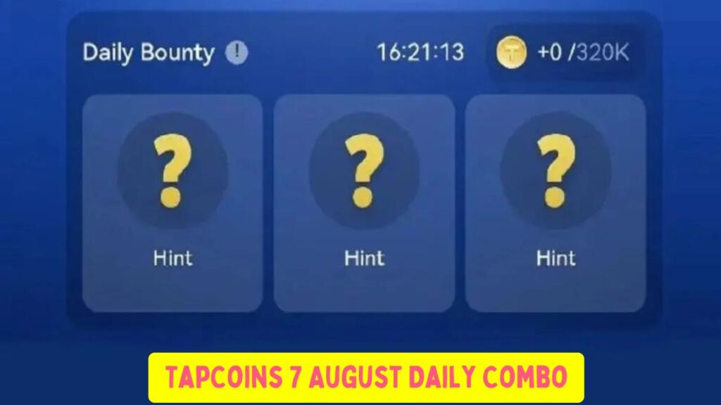 TapCoins 7 August Daily Combo