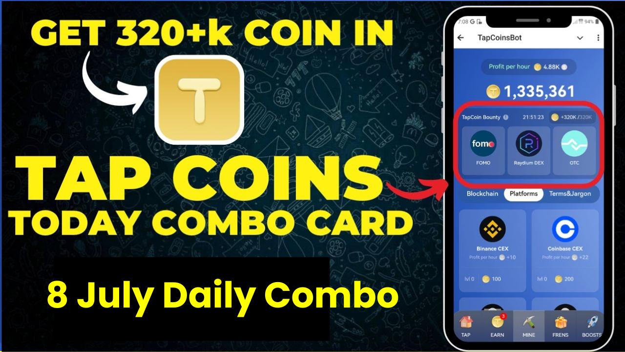 TapCoins 8 July Daily Combo