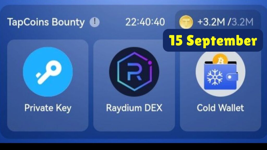 TapCoins Bounty Daily Combo 15 September