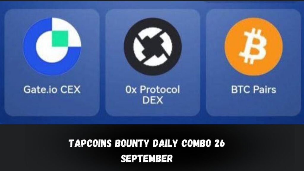 TapCoins Bounty Daily Combo 26 September