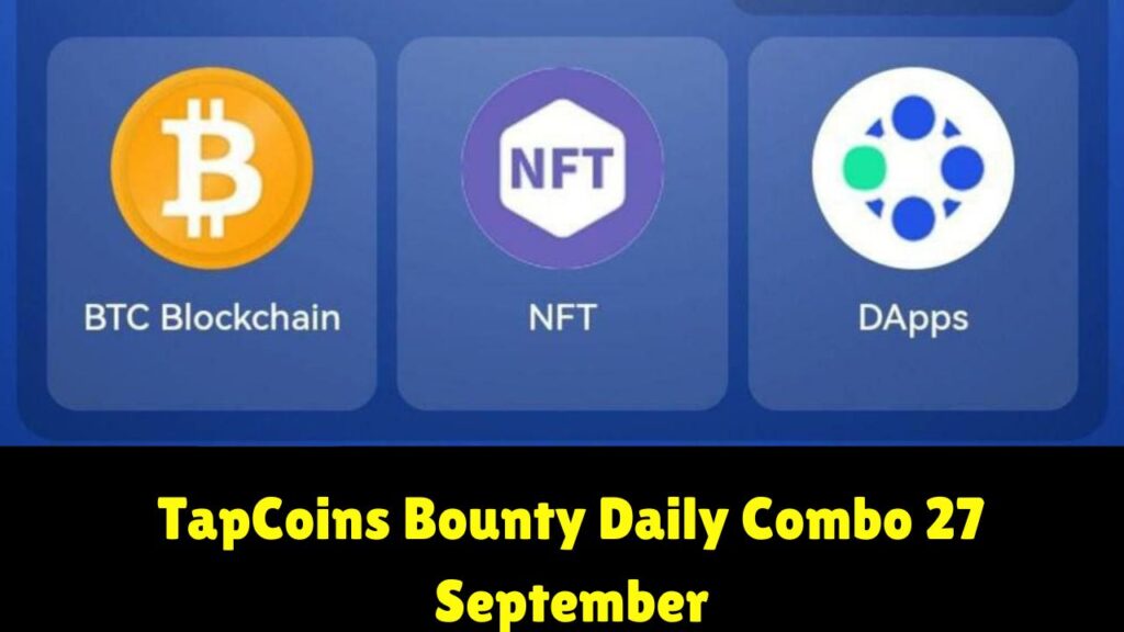 TapCoins Bounty Daily Combo 27 September