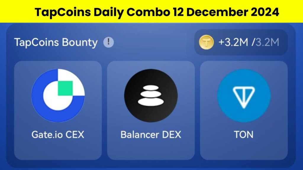 TapCoins Daily Combo 12 December 2024