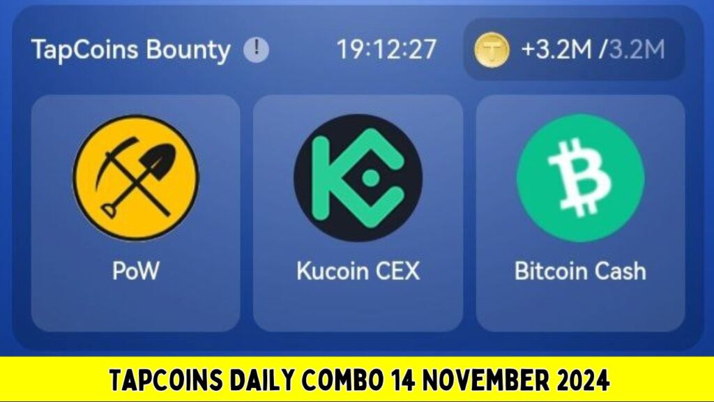 TapCoins Daily Combo 14 November 2024