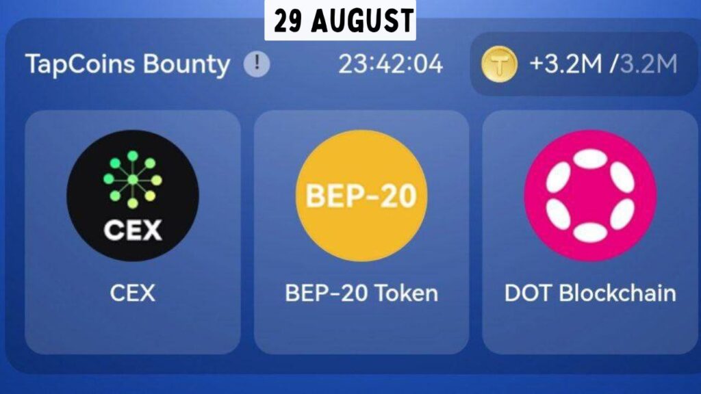 TapCoins Daily Combo 29 August