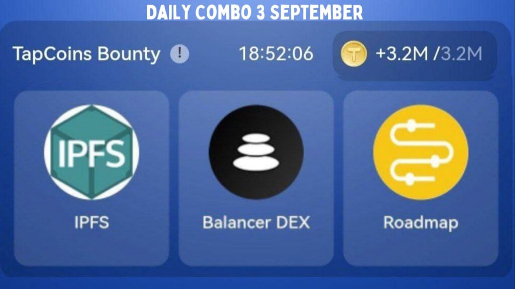 TapCoins Daily Combo 3 September