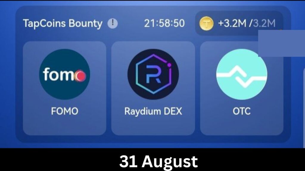 TapCoins Daily Combo 31 August