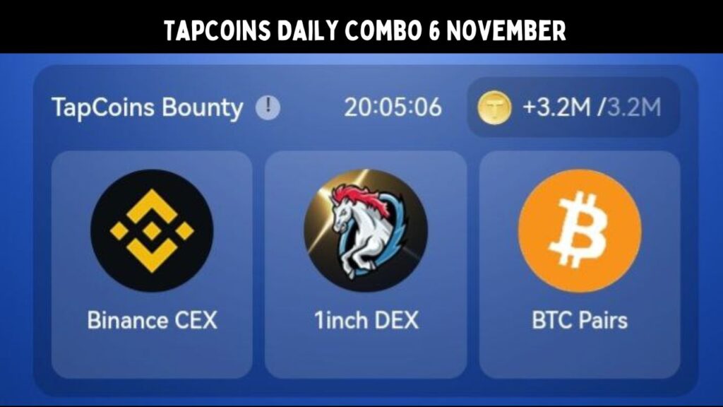 TapCoins Daily Combo 6 November