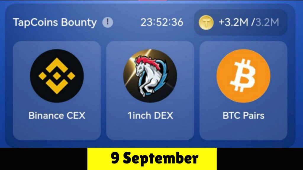 TapCoins Daily Combo 9 September