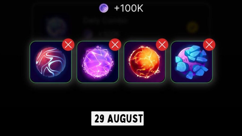 TapCrystal Daily Combo 29 August